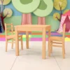 Emma And Oliver Kids Natural Solid Wood Table And Chair Set For Classroom, Playroom, Kitchen 1 Emma And Oliver Kids Natural Solid Wood Table And Chair Set For Classroom, Playroom, Kitchen -Baxton Studio Store GUEST 00b3d973 99e4 4328 a16a f5617c569b8b
