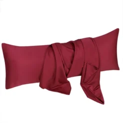 PiccoCasa Body Satin Silky For Hair And Skin Pillowcase Wine Red 20"x48" 2 Pcs 15 PiccoCasa Body Satin Silky For Hair And Skin Pillowcase Wine Red 20"x48" 2 Pcs -Baxton Studio Store GUEST 016c8380 48a4 4050 939e c5d9a2a17f67