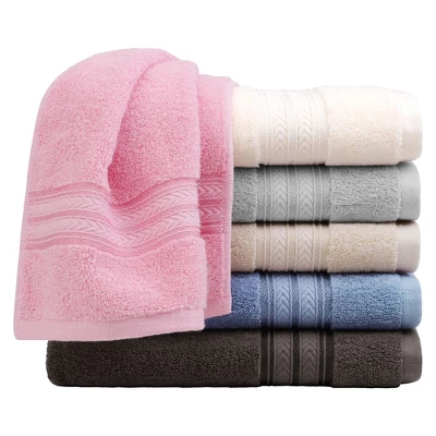 PiccoCasa 100% Cotton Soft Absorbent Oversized Cotton Face Towels 6 Pcs 13'' X 29'' 13 PiccoCasa 100% Cotton Soft Absorbent Oversized Cotton Face Towels 6 Pcs 13'' X 29'' - Image 11