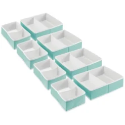 MDesign Fabric Child/Kids Drawer Organizer, 2 Sizes, Set Of 8 -Baxton Studio Store GUEST 029c2f08 d993 4bef 85ae 89c3b6581a35