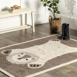 NuLOOM Reika Lion Cub Machine Washable Kids Area Rug -Baxton Studio Store GUEST 02e54235 bcba 4968 a0f7 2e0a084dec71
