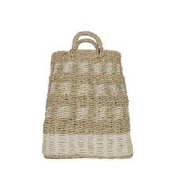 10 Inch Basket White Seagrass & Rope By Foreside Home & Garden 11 10 Inch Basket White Seagrass & Rope By Foreside Home & Garden -Baxton Studio Store GUEST 0367b02d a078 41e2 8ce2 335787a14656