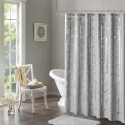 Arielle Printed Metallic Shower Curtain 9 Arielle Printed Metallic Shower Curtain -Baxton Studio Store GUEST 05d1f397 5e6f 4fa2 84a1 62e966d670ba