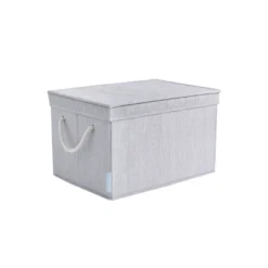 WeThinkStorage 2pk 34L Foldable Organizing Storage Bin With Rope Handle And Lid -Baxton Studio Store GUEST 05f04650 2b78 4c1e 8b89 7f8c38371b41