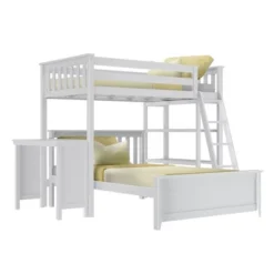 Max & Lily L-Shaped Twin Over Full Bunk Bed With Bookcase And Desk -Baxton Studio Store GUEST 06b8bd00 886c 4a31 a6ee 6eb6126d52b3