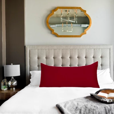 PiccoCasa Body Satin Silky For Hair And Skin Pillowcase Wine Red 20"x48" 2 Pcs 5 PiccoCasa Body Satin Silky For Hair And Skin Pillowcase Wine Red 20"x48" 2 Pcs - Image 3