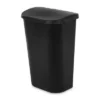 Sterilite 11.3 Gallon D Shape Flat Side Lift Top Lid Wastebasket Trash Can For Kitchen, Home Office, And Garage, Or Workspace, Black (18 Pack) -Baxton Studio Store GUEST 06ec1703 7b1a 4077 9182 e66ba3b93298