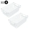 Set Of 2 Storage Bins - Basket Set For Toy, Kitchen, Closet, And Bathroom Storage - Medium Shelf Organizers With Handles By Home-Complete (White) -Baxton Studio Store GUEST 0770a7d4 b72f 4d51 a175 6c695de501ae