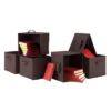 Set Of 6 Capri Foldable Fabric Baskets Chocolate - Winsome -Baxton Studio Store GUEST 079675ab 5fde 414d bdf9 1c3880b177d8