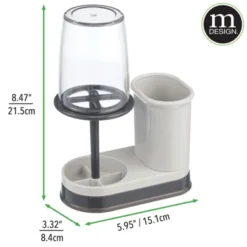 MDesign Toothpaste/Toothbrush Holder Stand Center, Rinse Cup/Cover 21 MDesign Toothpaste/Toothbrush Holder Stand Center, Rinse Cup/Cover -Baxton Studio Store GUEST 07dc611f e927 45b5 99c7 a7f6f8e33b8d