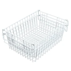 Set Of 2 Storage Bins - Basket Set For Toy, Kitchen, Closet, And Bathroom Storage - Large Shelf Organizers With Handles By Home-Complete (White) -Baxton Studio Store GUEST 07efde84 9b52 48ce a66c 82387c834e62