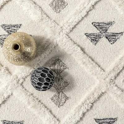 Nadette Geometric High/Low Wool Area Rug 6 Nadette Geometric High/Low Wool Area Rug - Image 5