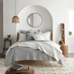 Mills Waffle Quilt And Pillow Sham Set - Levtex Home -Baxton Studio Store GUEST 08754047 f519 4889 934c 065436db9cb9