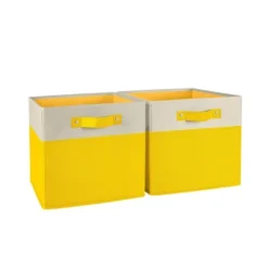 2pc Kids' 10.5" Two-Toned Folding Storage Bin Set - RiverRidge Home -Baxton Studio Store GUEST 09b3658e 575d 42cb af18 bd012e024ff2