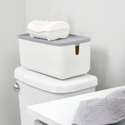 Cade Lidded Storage Bin White/Gray - IDESIGN -Baxton Studio Store GUEST 0ac705a4 f25b 4d4d 9303 37ac859f0e55