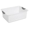 Sterilite Ultra Ventilated Open Top Plastic Storage Organizer Basket With Gray Contoured Carrying Handles -Baxton Studio Store GUEST 0b19a77d ccc0 4df7 b827 0247f7dea5e9