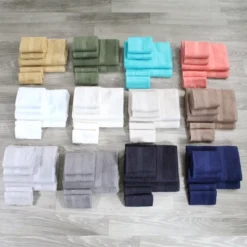 Absorbent Eco-Friendly Cotton Assorted 6-Piece Bath, Hand, Face Towel Set By Blue Nile Mills -Baxton Studio Store GUEST 0b3adcdf bfff 4963 a86f d2c7867fe28b