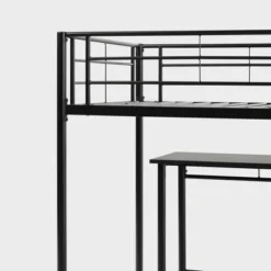 Twin Analise Metal Low Loft Bed With Desk And Storage Black - Saracina Home -Baxton Studio Store GUEST 0c84b46d 2c9c 4f4a b05a 925408f4ae67