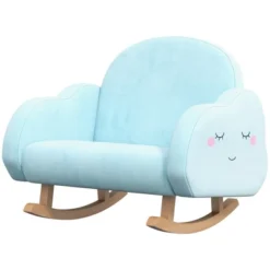 Qaba Kids Rocker Armchair, Children Rocking Chair For Nursery Playroom Preschool, With Solid Wood Legs, Anti-Tipping Design, For 1.5-5 Years -Baxton Studio Store GUEST 0e3f6b60 08f7 4b9a 8a6d f994c574bf37