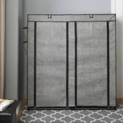 Simplify 7 Tier 14 Shelf Shoe Closet Double Wide -Baxton Studio Store GUEST 0e4a1498 f9f2 4c76 9aad e044d5cba7bc