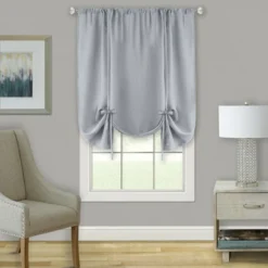 Kate Aurora Shabby Linen Farmhouse Sheer Flax Curtain Tie Up Single Window Curtain Shade -Baxton Studio Store GUEST 10cc79f1 36b3 4e9d 9552 f7b2f5d3d066