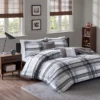 Slate Plaid Comforter Set Black -Baxton Studio Store GUEST 12607089 d3c6 41b5 bd47 2ddb75db349f