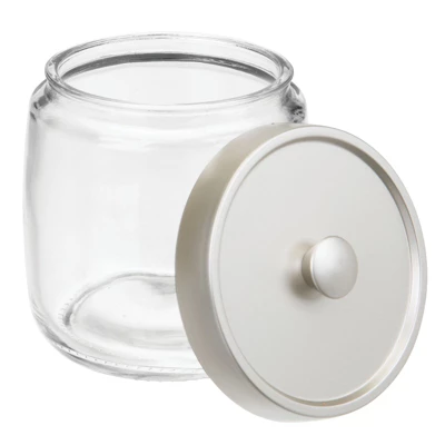 MDesign Glass Vanity Storage Organizer Apothecary Jar 10 MDesign Glass Vanity Storage Organizer Apothecary Jar - Image 8