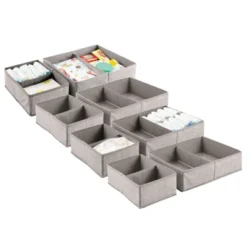 MDesign Fabric Child/Kids Drawer Organizer, 2 Sizes, Set Of 8 -Baxton Studio Store GUEST 12d73350 65dc 4f7d b982 bf06f3bbd365