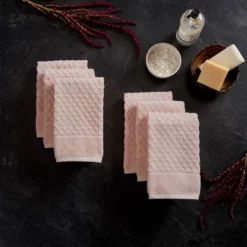 6pc Cotton Diamond Textured Hand Towel Set - Isla Jade 26 6pc Cotton Diamond Textured Hand Towel Set - Isla Jade -Baxton Studio Store GUEST 158e579d ad95 4fd7 8056 2cca46ca724d