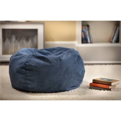 Micro-Fiber Suede Kids' Bean Bag Chair Blue - Gold Medal 3 Micro-Fiber Suede Kids' Bean Bag Chair Blue - Gold Medal
