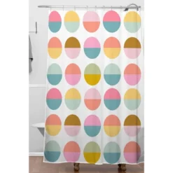 June Journal Colorful And Bright Circle Pattern Shower Curtain - Deny Designs