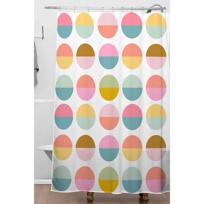 June Journal Colorful And Bright Circle Pattern Shower Curtain - Deny Designs 3 June Journal Colorful And Bright Circle Pattern Shower Curtain - Deny Designs