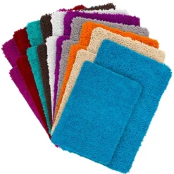 Wave Memory Foam Extra Long Bath Rug Mat - Yorkshire Home