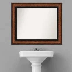 35" X 29" Non-Beveled Vogue Bronze Bathroom Wall Mirror - Amanti Art 16 35" X 29" Non-Beveled Vogue Bronze Bathroom Wall Mirror - Amanti Art -Baxton Studio Store GUEST 19a4a7b6 6346 407b bc04 a120b69945d4