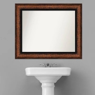 35" X 29" Non-Beveled Vogue Bronze Bathroom Wall Mirror - Amanti Art 9 35" X 29" Non-Beveled Vogue Bronze Bathroom Wall Mirror - Amanti Art - Image 7