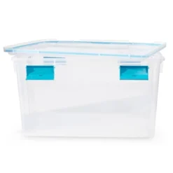 Sterilite 54 Quart Clear Plastic Stackable Storage Container Box Bin With Air Tight Gasket Seal Latching Lid Long Term Organizing Solution -Baxton Studio Store GUEST 1a9cc49a bce9 453e a8d3 55c379d63cdb