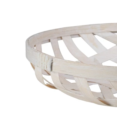 Northlight Set Of 3 Cream White Round Lattice Tobacco Table Top Baskets 5 Northlight Set Of 3 Cream White Round Lattice Tobacco Table Top Baskets - Image 3