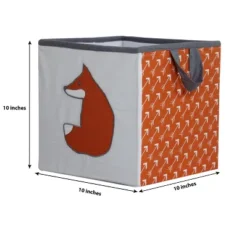 Bacati - Playful Fox Orange/Gray Storage Box Small -Baxton Studio Store GUEST 1ab6bf6f 76cc 45eb 99f8 caca165a4337