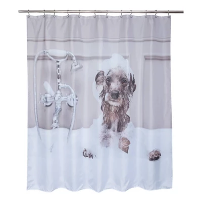 Dog Bath Shower Curtain White - Moda At Home 4 Dog Bath Shower Curtain White - Moda At Home - Image 2