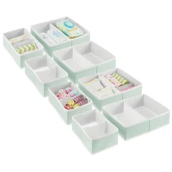 MDesign Fabric Child/Kids Drawer Organizer, 2 Sizes, Set Of 8 -Baxton Studio Store GUEST 1cc00172 8acc 4acc a1f6 399e59e2261c