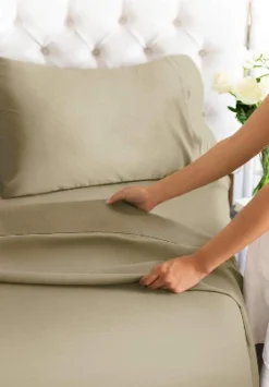 4 Piece 100% Cotton 400 Thread Count Sheet Set - CGK Linens -Baxton Studio Store GUEST 20b0f1f6 7da2 453b 8acc 5de1f2cb6468