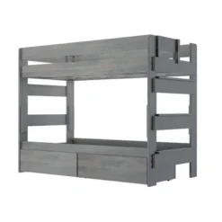 Max & Lily Farmhouse Twin Over Twin Bunk Bed With Storage Drawers -Baxton Studio Store GUEST 21b35e4e 9396 4810 8a45 32ead90a089d