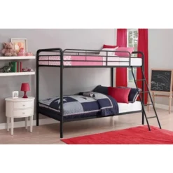 Twin Over Twin Evan Metal Bunk Bed - Room & Joy -Baxton Studio Store GUEST 22d49ccd 451a 40e5 b452 1c25d73a1809