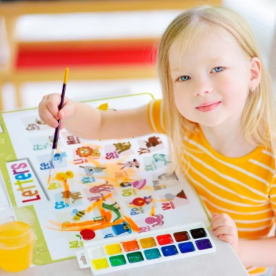 Merka Kids Toddler Silicone Placemat For Dining Table - Alphabet Letters, Numbers, Shapes And Colors Set Of 4 3 Merka Kids Toddler Silicone Placemat For Dining Table - Alphabet Letters, Numbers, Shapes And Colors Set Of 4