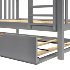Max & Lily Full Over Full Bunk Bed With Trundle Bed -Baxton Studio Store GUEST 236be036 dfc1 444e 9ff2 073e428cb733