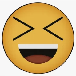 Deerlux Emoji Style Round Funny Smiley Face Kids Area Rug, Laughing Emoji Rug -Baxton Studio Store GUEST 25537f72 7d77 4b65 9d97 ad8c87484def