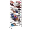Honey-Can-Do 30 Pair Chrome Rolling Shoe Tower -Baxton Studio Store GUEST 25c7be72 6833 4e26 9d1d 0b259d2679fb