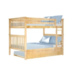 Max & Lily Full Over Full Bunk Bed With Trundle Bed -Baxton Studio Store GUEST 26626442 f7fe 4fad 8281 859a7c6497b2