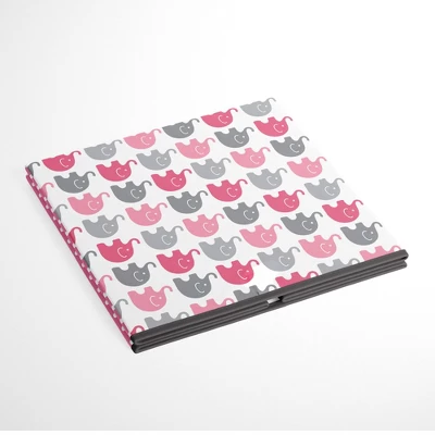 Bacati - Elephants Pink/Gray Storage Box Large 4 Bacati - Elephants Pink/Gray Storage Box Large - Image 2