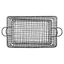 Set Of 2 Rectangle Trays Black Metal - Foreside Home & Garden -Baxton Studio Store GUEST 26f4532c 32e8 49c2 8179 c438305254c4